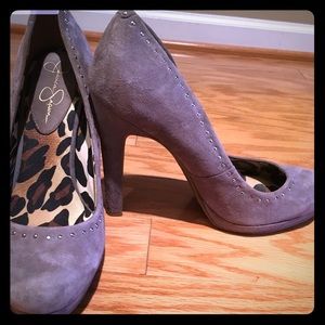 Jessica Simpson suede stilettos